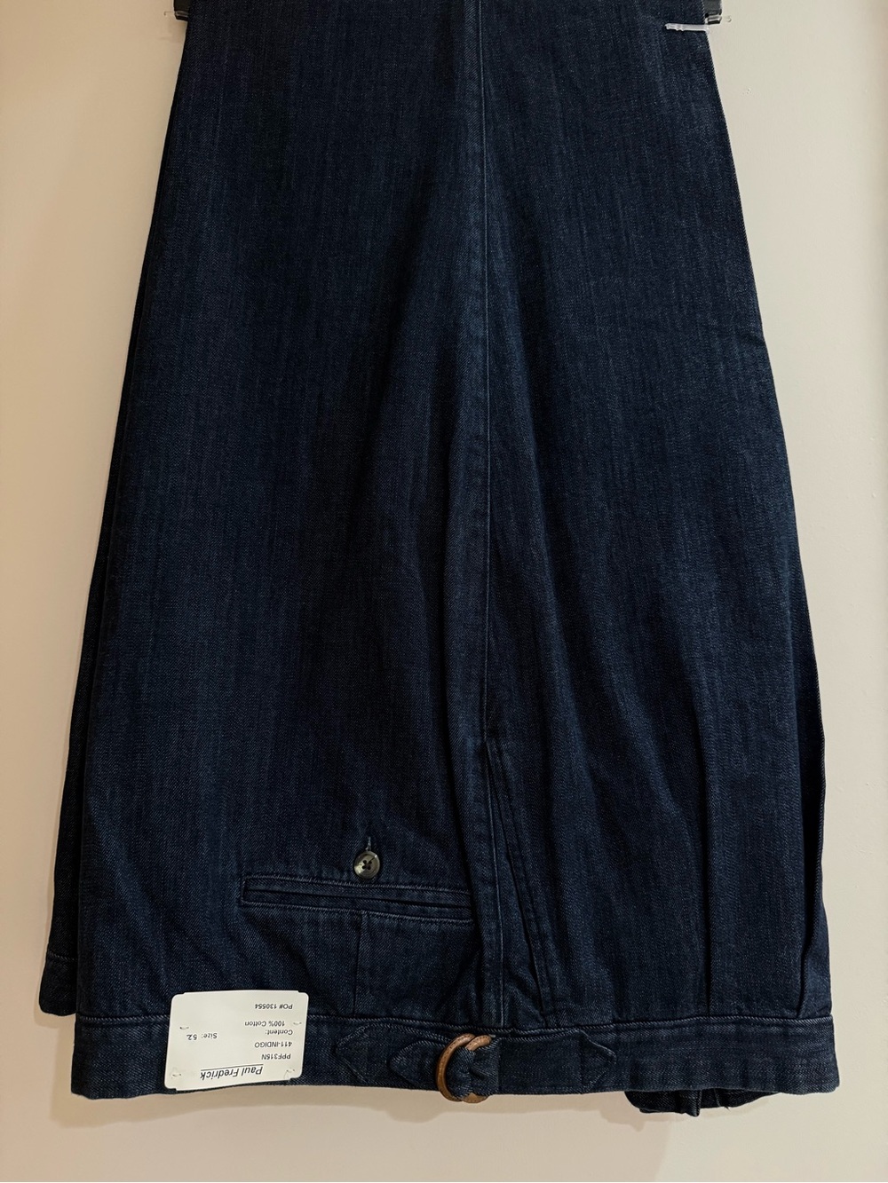 Paul Fredrick Indigo Denim Jean Pants